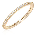 Steckring gold Zirkonia-Steine