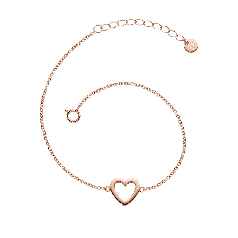 Armband roségold offenes Herz