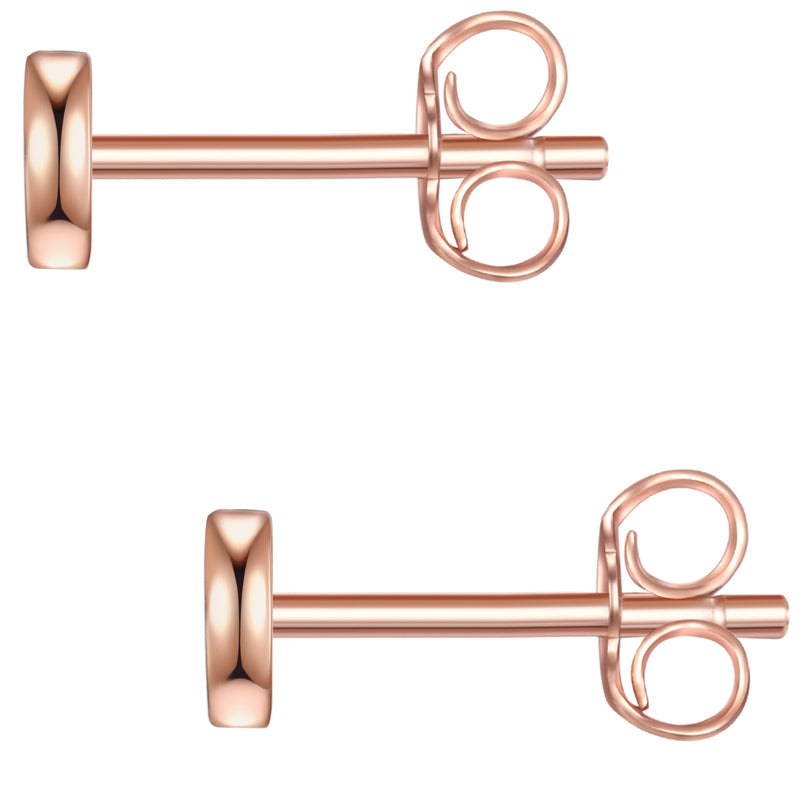 Ohrstecker roségold Kreis