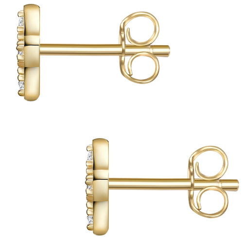 Ohrstecker gold Stern Zirkonia