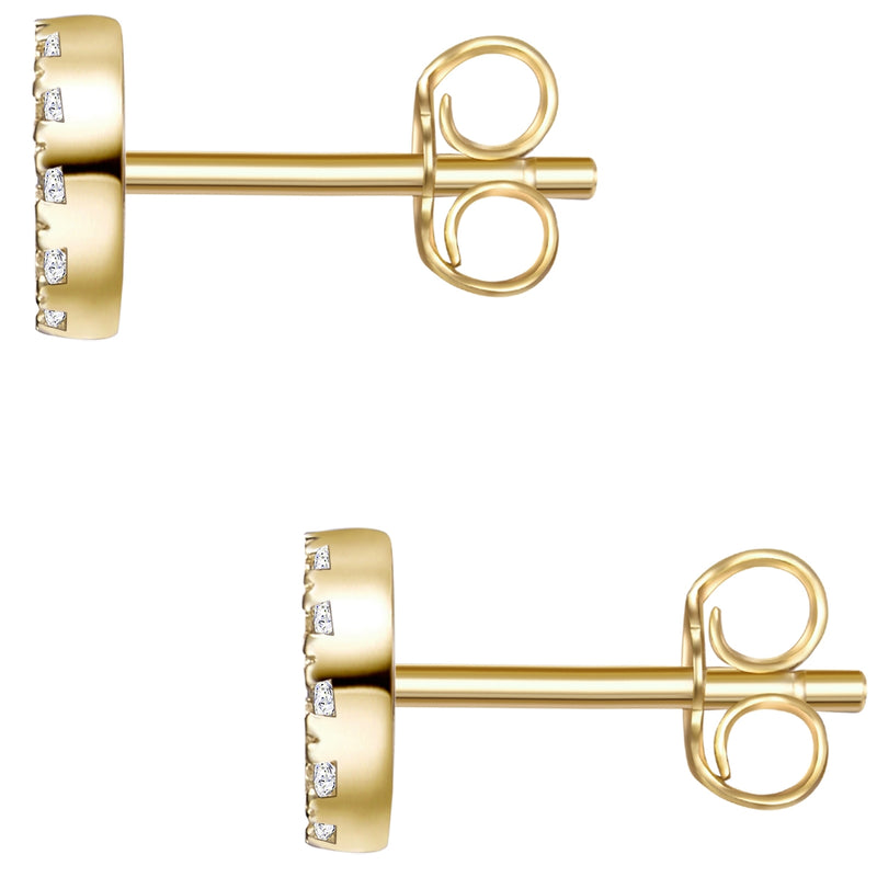 Ohrstecker gold Kreis Zirkonia