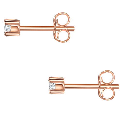 Ohrstecker roségold Zirkonia klein