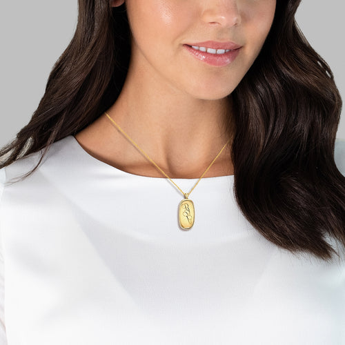 Kette BLUME gelbgold