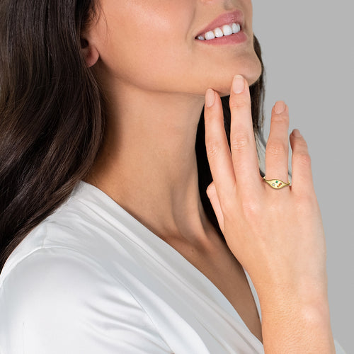 Ring mit Zirkonia gold