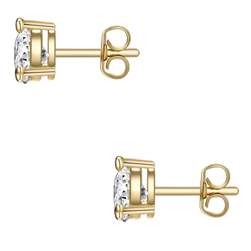 Ohrstecker gold Zirkonia kleine Herzen