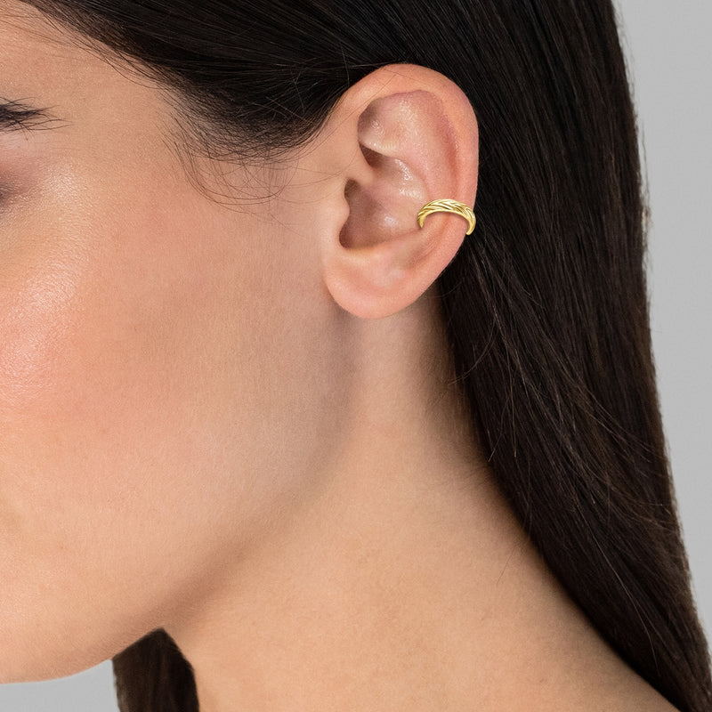 Earcuff gold strukturiert