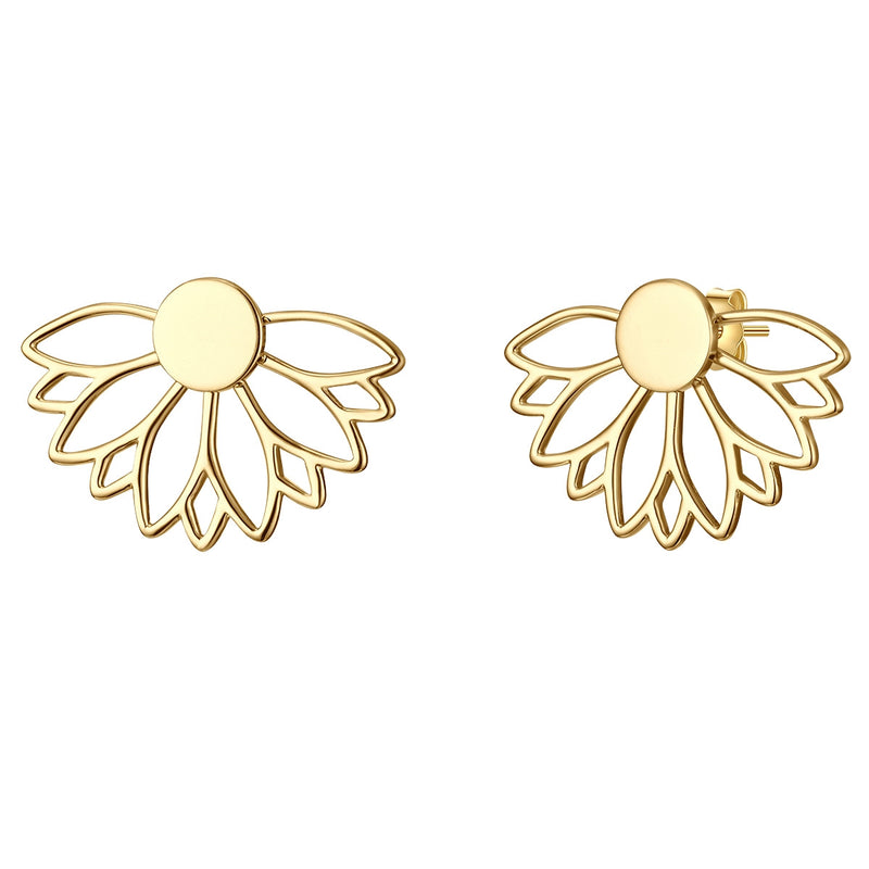 Ohrstecker gold Lotusblume