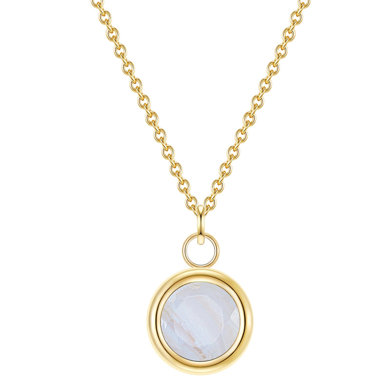 Kette gold mit Chalcedon