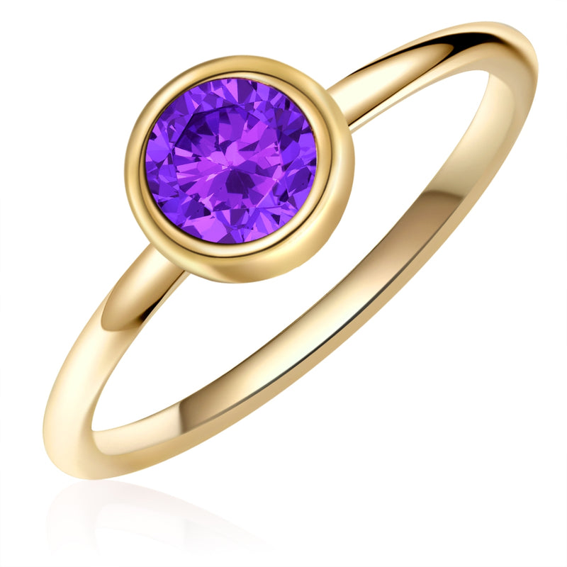 Solitärring mit Amethyst