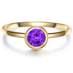 Solitärring mit Amethyst