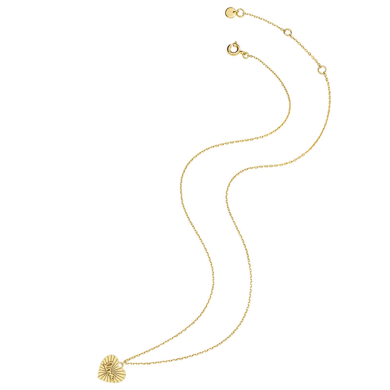 Herz Kette gold mit Love