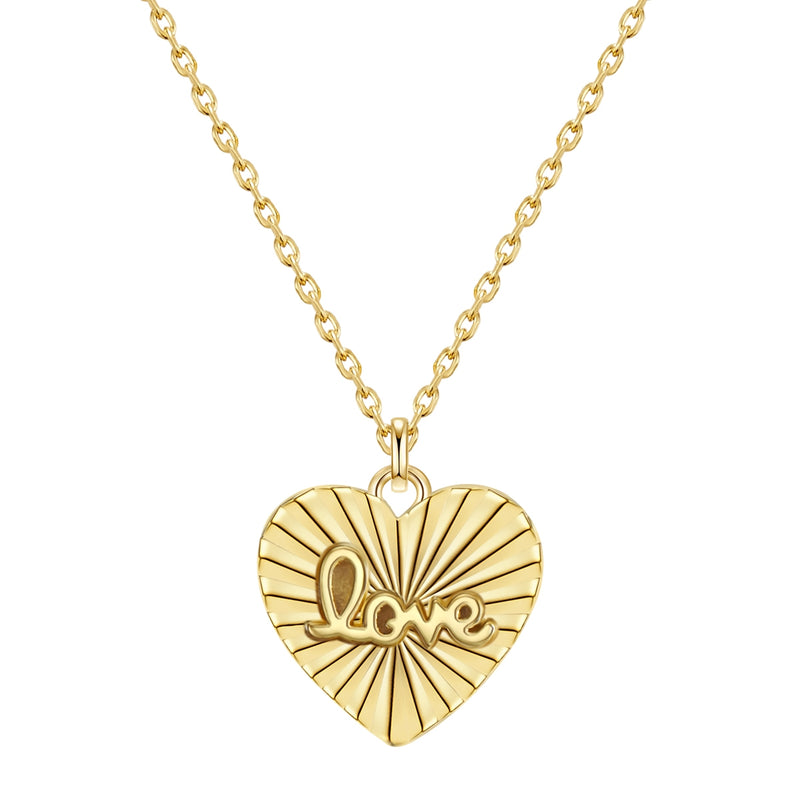 Herz Kette gold mit Love