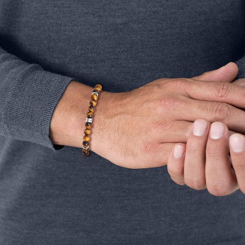 Edelstein-Armband mit Tigerauge