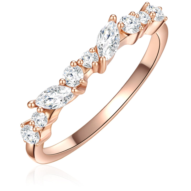 Ring roségold mit Zirkonia-Steinen