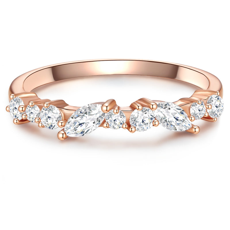 Ring roségold mit Zirkonia-Steinen