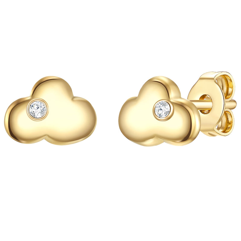 Ohrringe Kinder gold Wolke Zirkonia