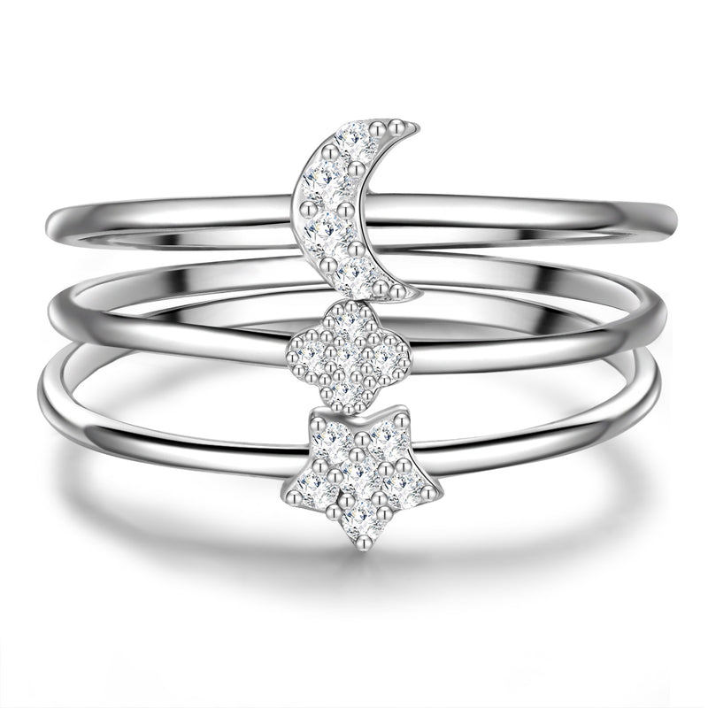 3er Ring Set Zirkonia