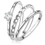 Ring 3er Set silber Zirkonia