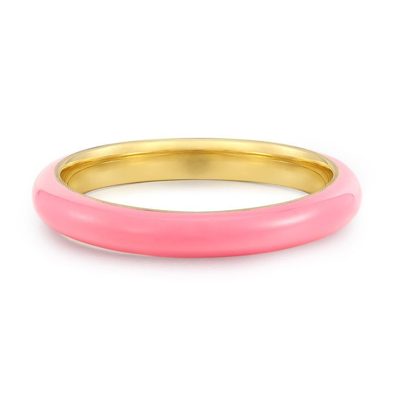 Ring mit Emaille rosa