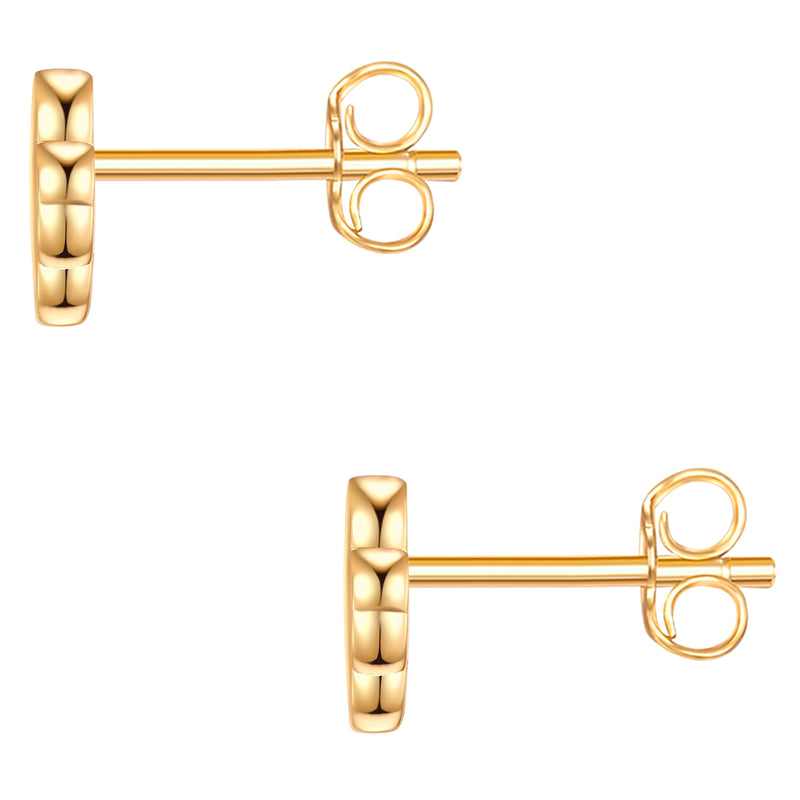 Ohrstecker KLEEBLATT gelbgold