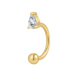 Piercing SHINE gold mit Zirkonia