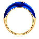 Ring JUNGFRAU gold Emaille blau