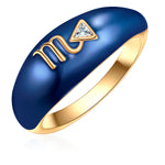 Ring SKORPION gold Emaille blau