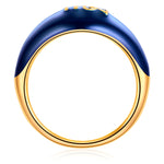 Ring SKORPION gold Emaille blau