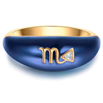 Ring SKORPION gold Emaille blau