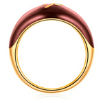 Ring STEINBOCK gold Emaille braun