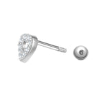 Piercing Herz offen mit Zirkonia