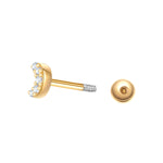 Piercing Mond gold Zirkonia