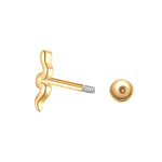 Piercing Schlange gold