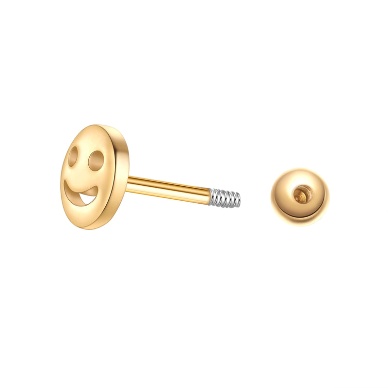 Lucky Face Piercing gold