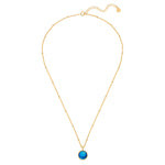 Kette mit Zirkonia blau gold