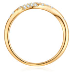 Geschwungener Ring gold mit Zirkonia