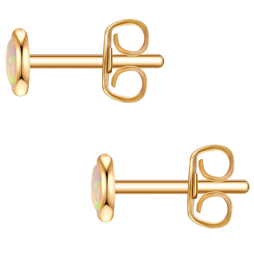 Ohrstecker gold mit Opal